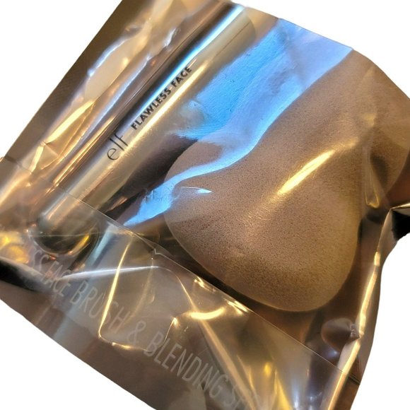 Elf Complexion Flawless Face Brush and Blending Sponge Duo Set NIP JJ3354 - Picture 5 of 5